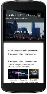 Affichage version mobile d'un des trois sites web Affichage version mobile d'un des trois sites web