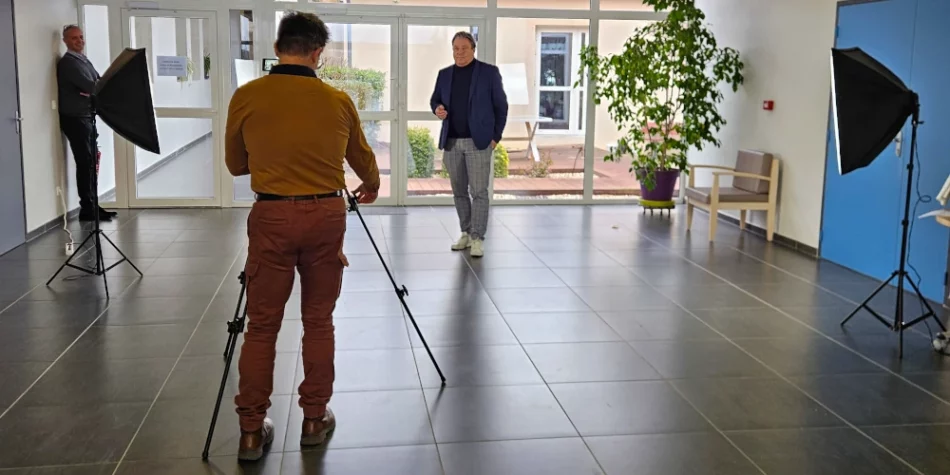 Tournage vidéo interview à la Communauté de communes