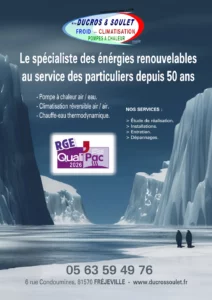 Publicité au format A4 pour Ducros et Soulet Frigoriste industriel