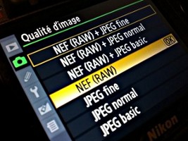Le format RAW des images photo