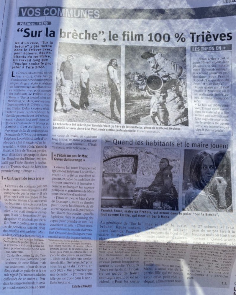 Article du Dauphiné Libéré du 19-12-2021 sur le Film "Sur la brèche" Article du Dauphiné Libéré du 19-12-2021 sur le Film "Sur la brèche"