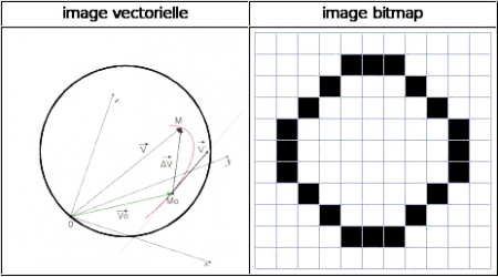 image vectorielle et image bitmap