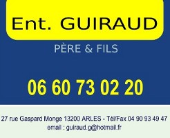 Carte de viste de l'entreprise Guiraud Sarl à Arles.