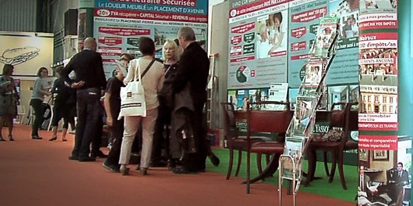 Tournage vidéo au salon de l'immobilier