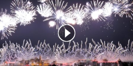 Captation vidéo du feu d'artifice de Carcassonne 2019