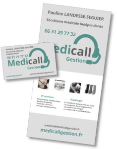 Flyer et cartes pour Medicallgestion